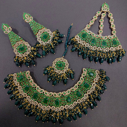 Bridal Set With Earring Maag Tika And Jhumar, (FN0053)