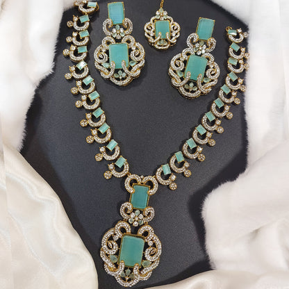 Ambani Mala With Earrings and Maang Tika (DHANI-04)