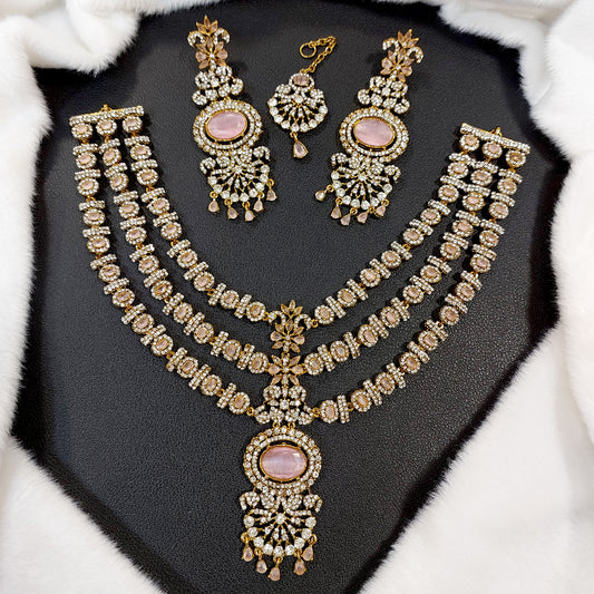 Dhaani Necklace Set With Earrings and Maang Tika (DHANI-01)