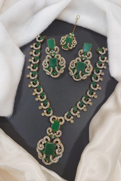 Ambani Mala With Earrings and Maang Tika (DHANI-04)